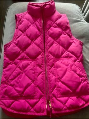 J. Crew Girls' Quilted Hot Pink Puffer Vest